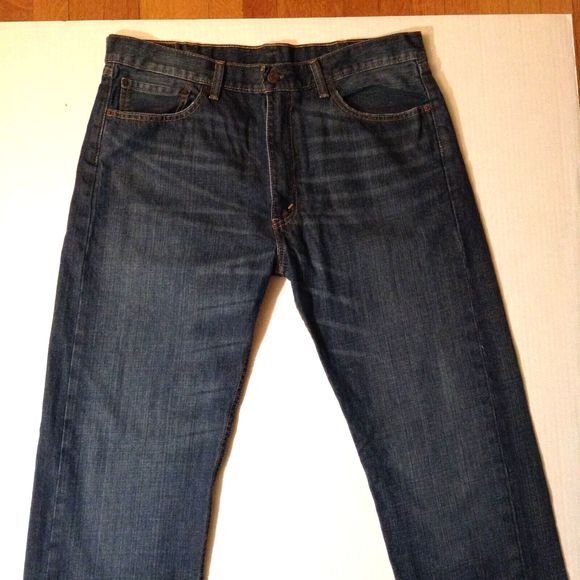 VTG Levis 505 Jeans Men 38x34 Dark Wash Straight Relaxed Fit 90s Y2K Made Mexico - Picture 2 of 11